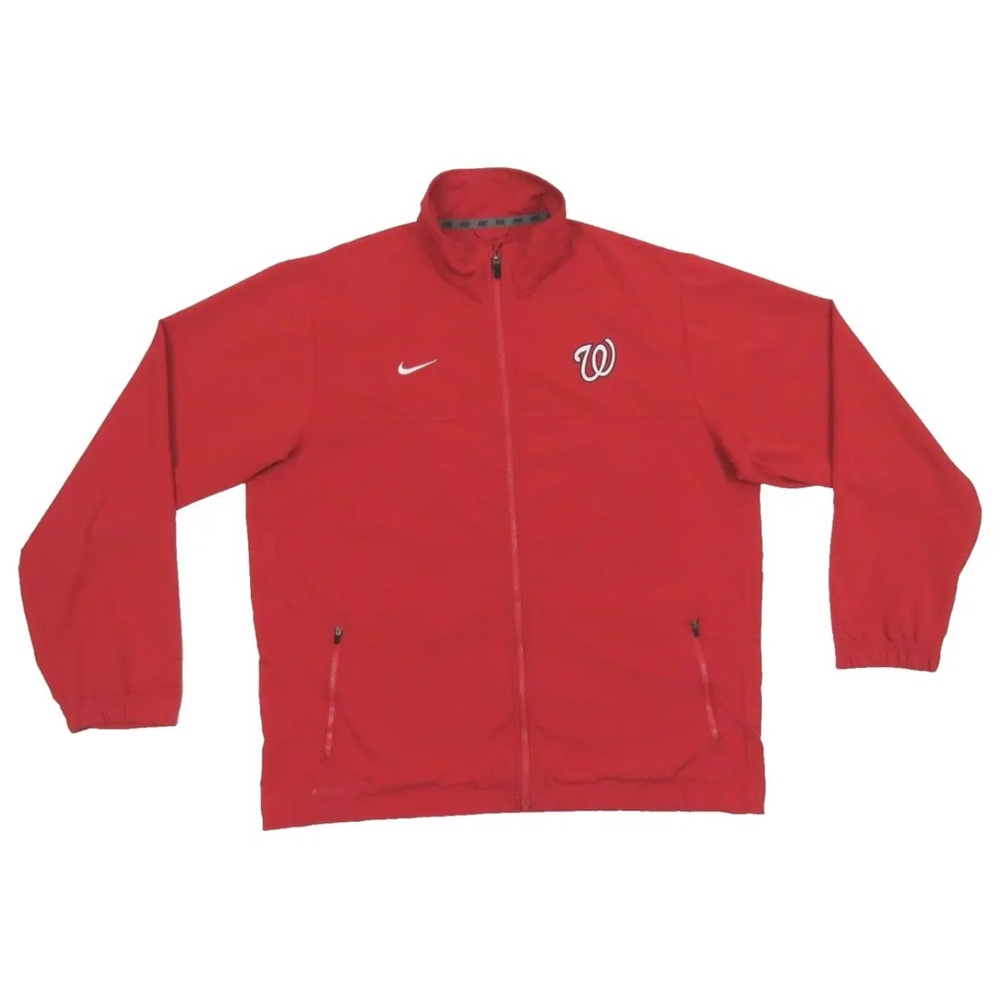 Washington Nationals Nike Dri Fit MLB Baseball Authentic Red Full Zip Jacket XL